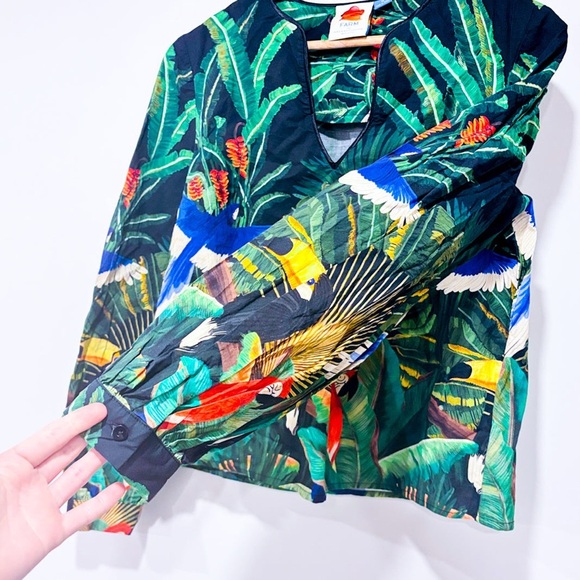 ✨HOST PICK✨ FARM RIO Adrianna blouse with tropical pattern * - Picture 7 of 9